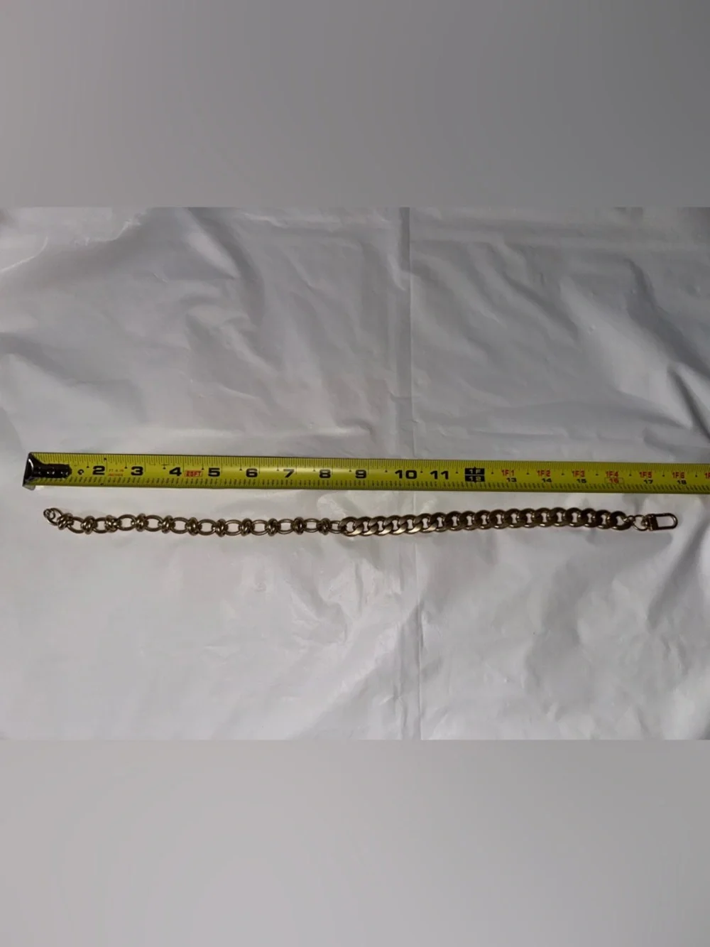 Gold Tone Mixed Link Chain Necklace - Jewelry